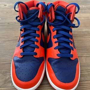 Nike Red and Blue High-Top Sneakers